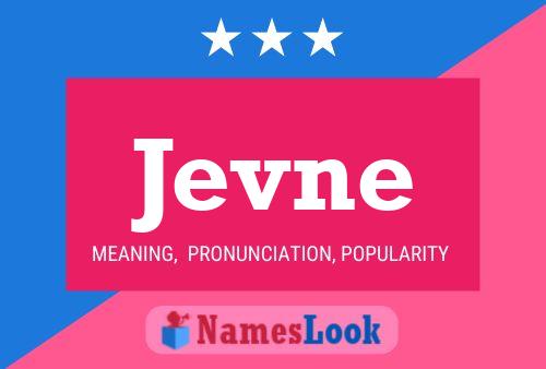 Jevne Name Poster