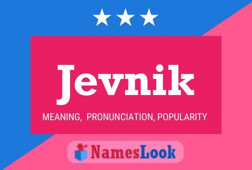 Jevnik Name Poster