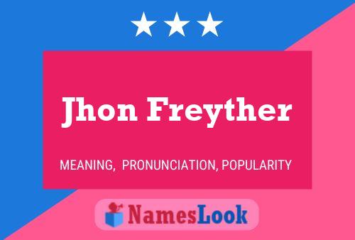 Jhon Freyther Name Poster