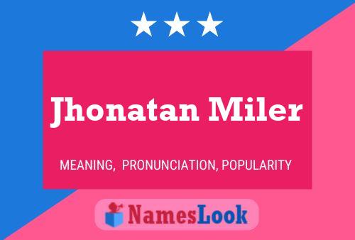 Jhonatan Miler Name Poster