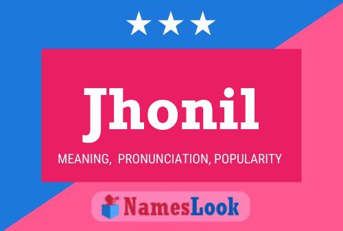 Jhonil Name Poster