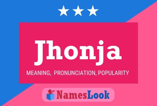 Jhonja Name Poster