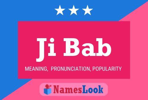 Ji Bab Name Poster