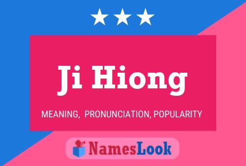 Ji Hiong Name Poster