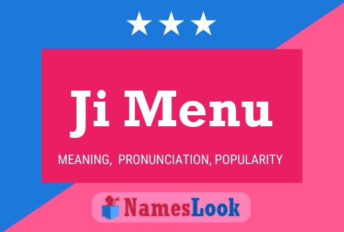 Ji Menu Name Poster