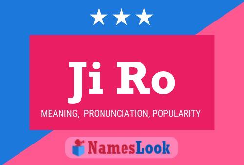 Ji Ro Name Poster