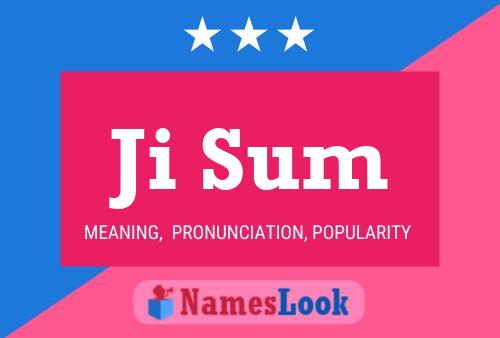 Ji Sum Name Poster