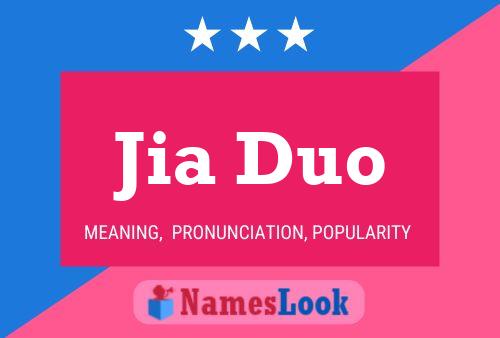 Jia Duo Name Poster