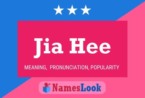 Jia Hee Name Poster