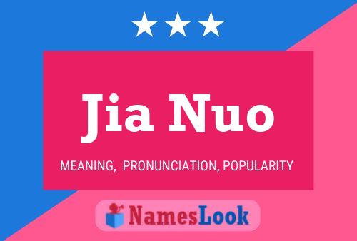 Jia Nuo Name Poster