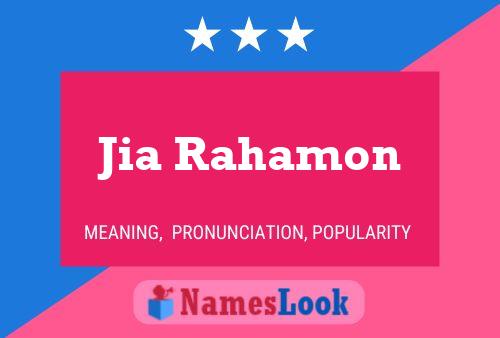 Jia Rahamon Name Poster