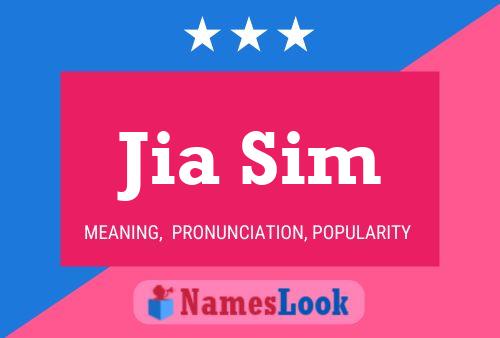 Jia Sim Name Poster