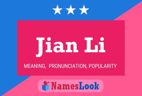 Jian Li Name Poster