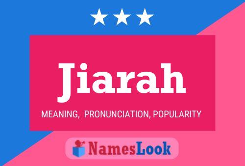 Jiarah Name Poster