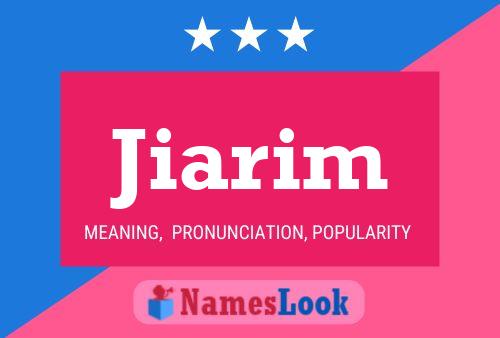 Jiarim Name Poster