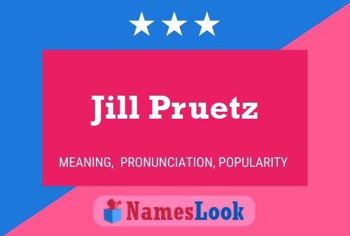 Jill Pruetz Name Poster