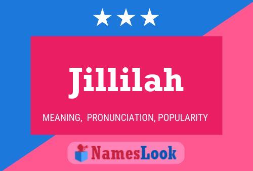 Jillilah Name Poster