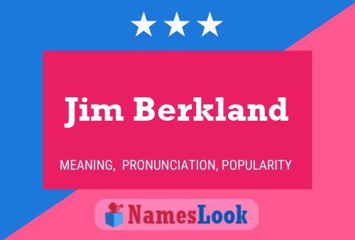 Jim Berkland Name Poster