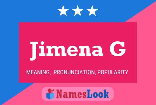 Jimena G Name Poster