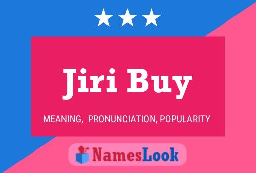 Jiri Buy Name Poster