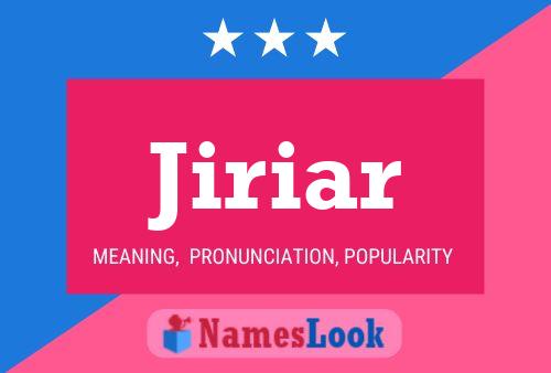 Jiriar Name Poster