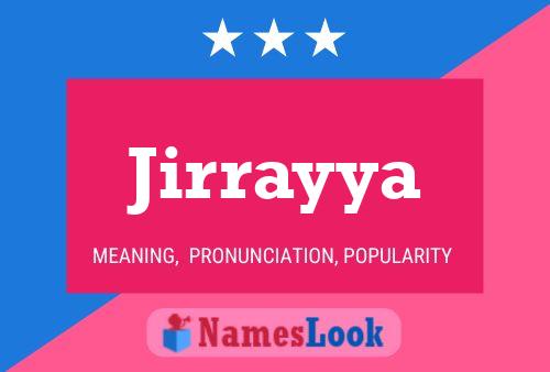 Jirrayya Name Poster