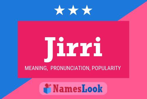 Jirri Name Poster