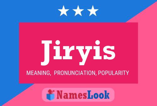 Jiryis Name Poster