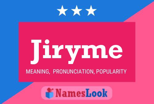 Jiryme Name Poster