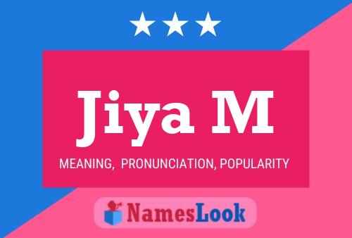 Jiya M Name Poster