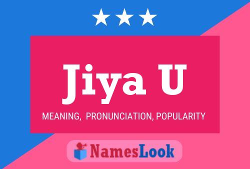 Jiya U Name Poster