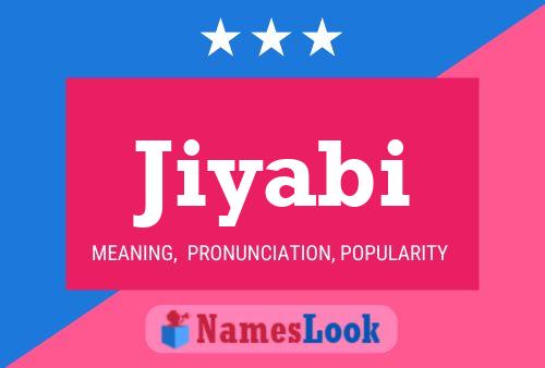 Jiyabi Name Poster