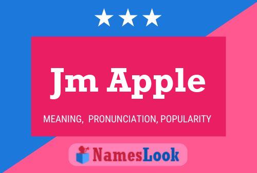 Jm Apple Name Poster