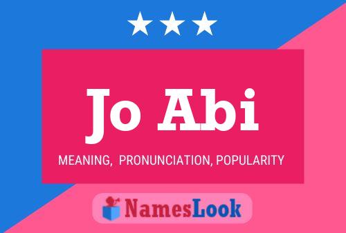 Jo Abi Name Poster