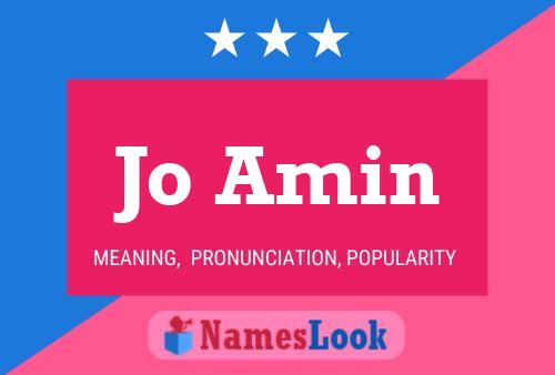 Jo Amin Name Poster