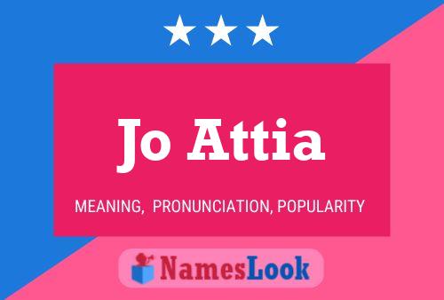 Jo Attia Name Poster