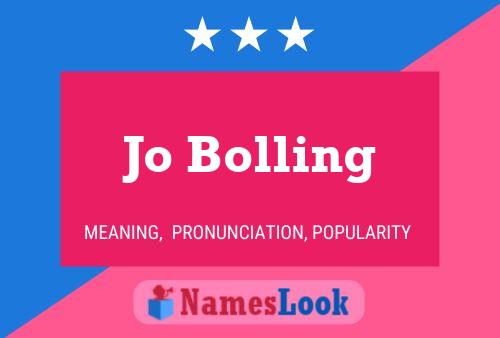 Jo Bolling Name Poster