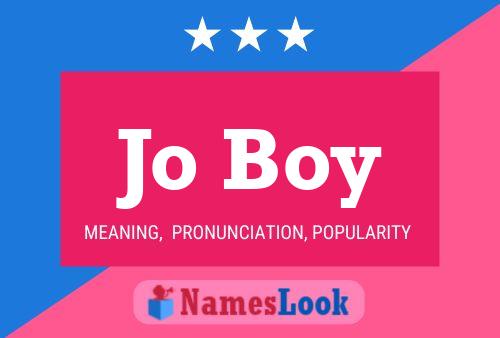 Jo Boy Name Poster