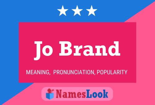 Jo Brand Name Poster