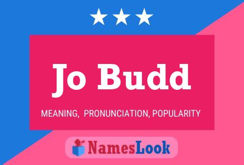 Jo Budd Name Poster