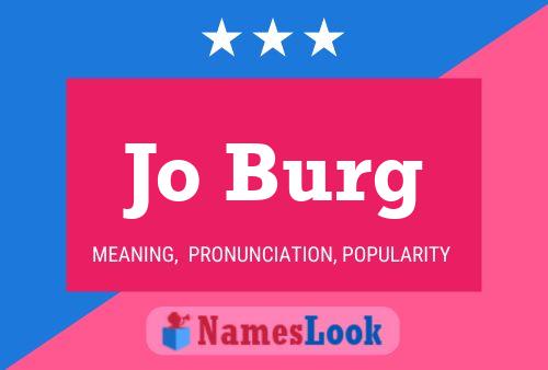 Jo Burg Name Poster