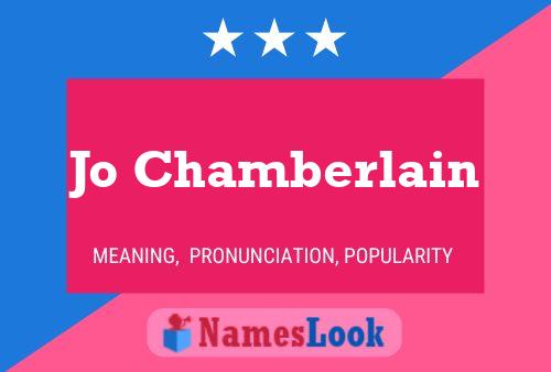 Jo Chamberlain Name Poster