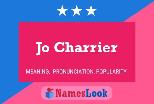 Jo Charrier Name Poster