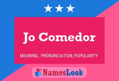 Jo Comedor Name Poster