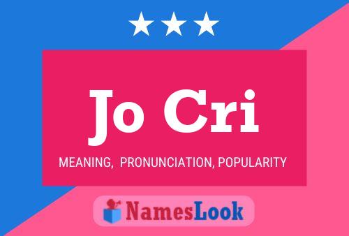 Jo Cri Name Poster