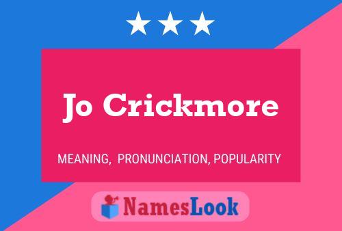 Jo Crickmore Name Poster