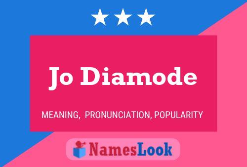 Jo Diamode Name Poster