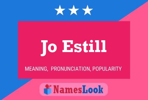 Jo Estill Name Poster