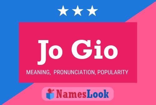 Jo Gio Name Poster