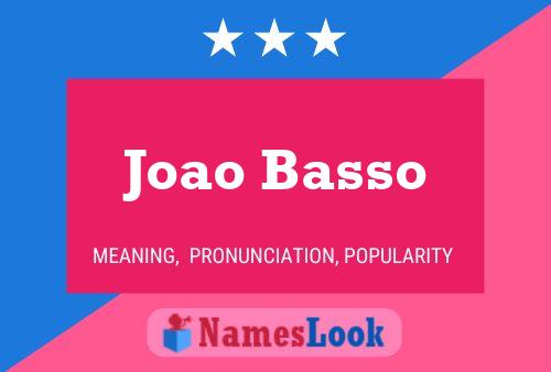 Joao Basso Name Poster